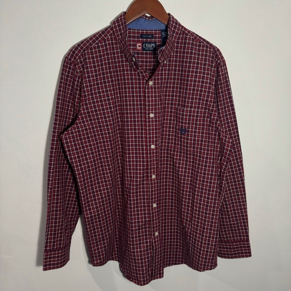 Chaps Easy Care Long Sleeve Button Down Shirt Siz… - image 2
